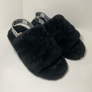 UGG Black “Fluff Yeah Slide”